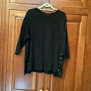 J. Jill Green Oversized 3/4 Sleeve Blouse